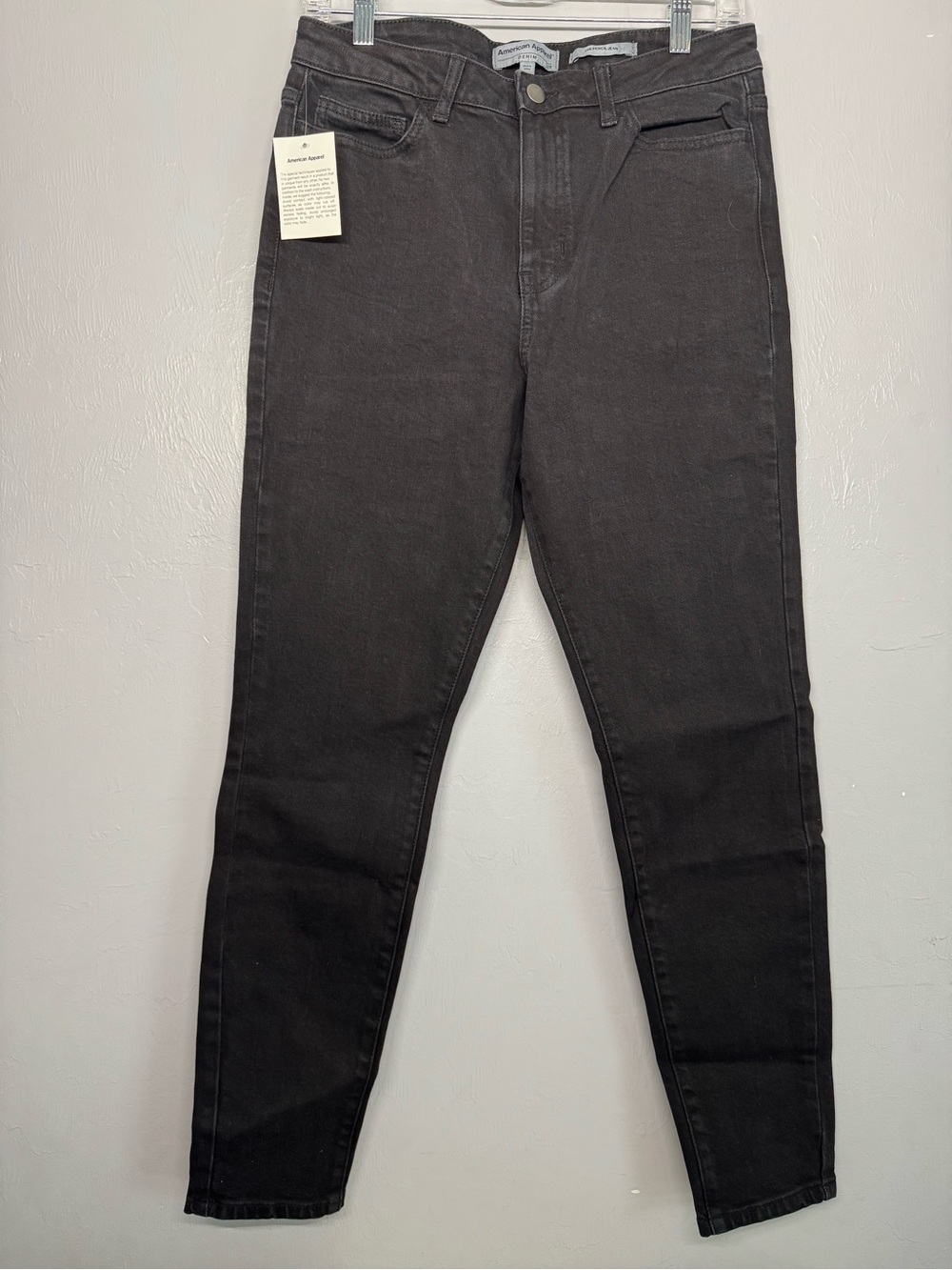 American Apparel Women's Skinny Jeans - Charcoal Black